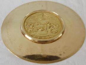 Solid silver gilt antique French Chalice.